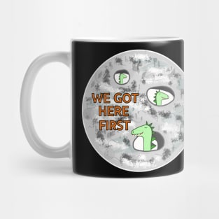 Reptilians on Moon Mug